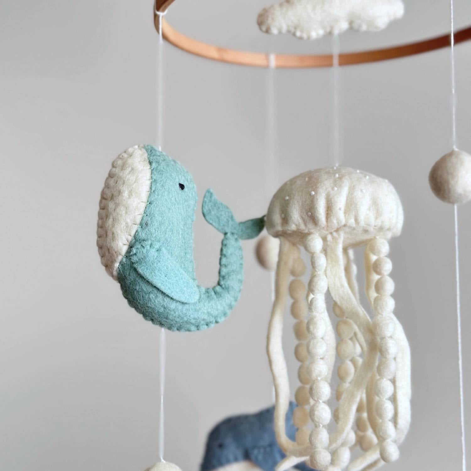 Ganapati Crafts - Kid's Felt Baby Mobile - Jellyfish