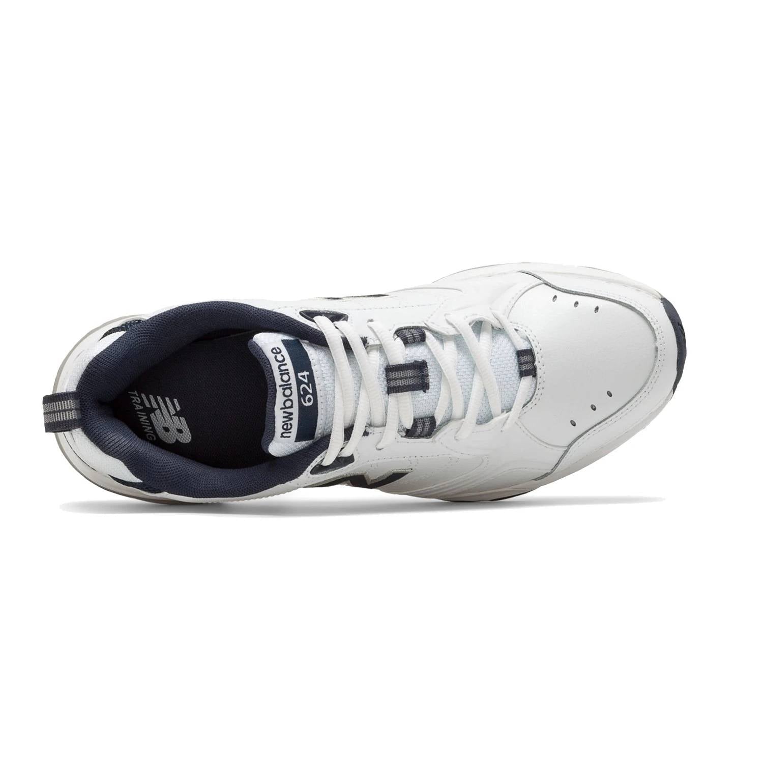 New Balance Men's Mw624 Walking Shoes in white navy - men's shoe - alternate view