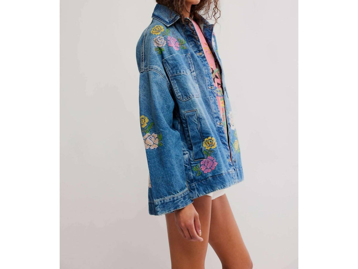 Free People - Women's Madison City Embroidered Cowboy Romance Jacket