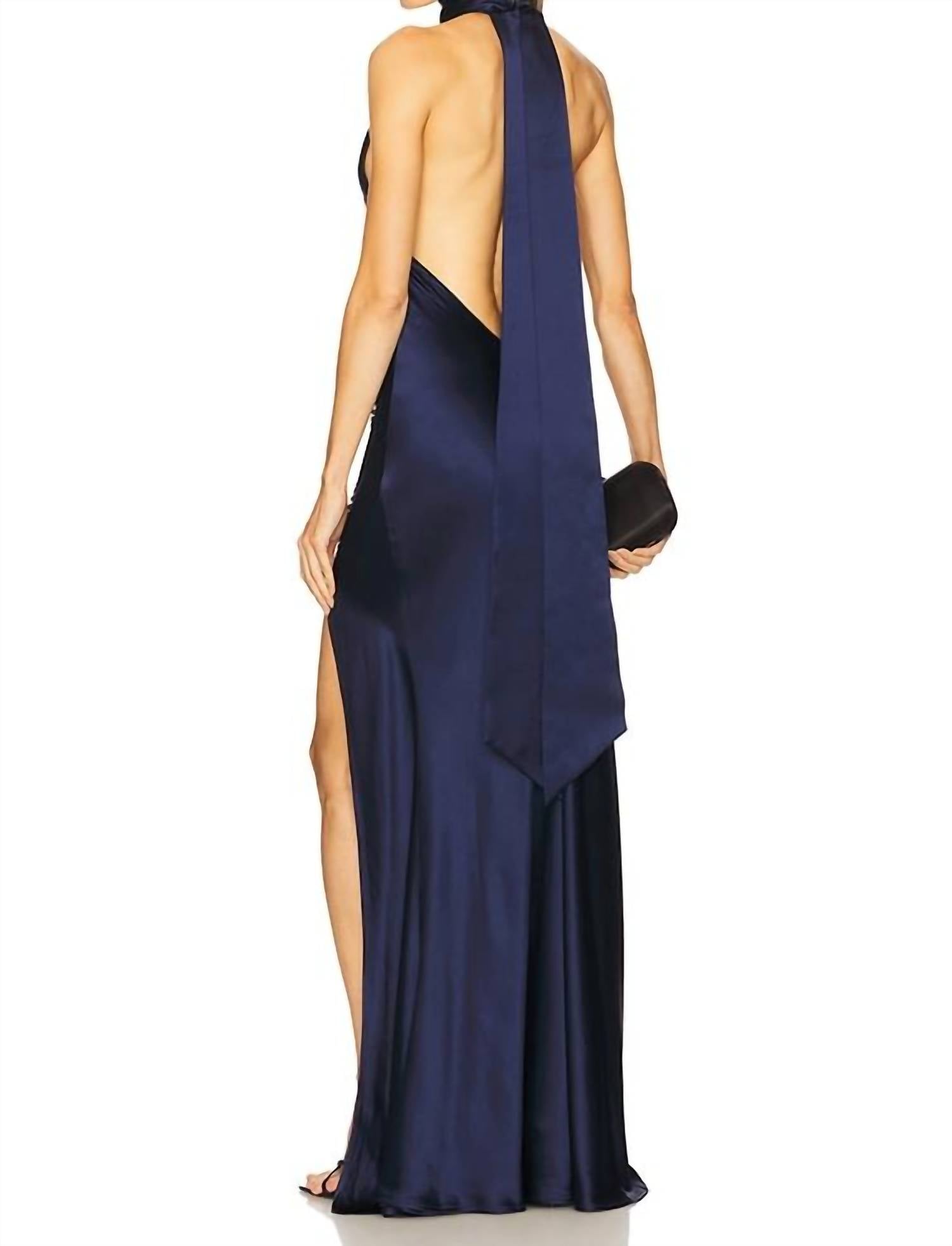 Sau Lee - Penelope Halter Neck Gown