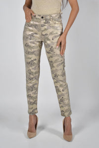 Frank Lyman - Raelyn Reptile Print Denim Pant