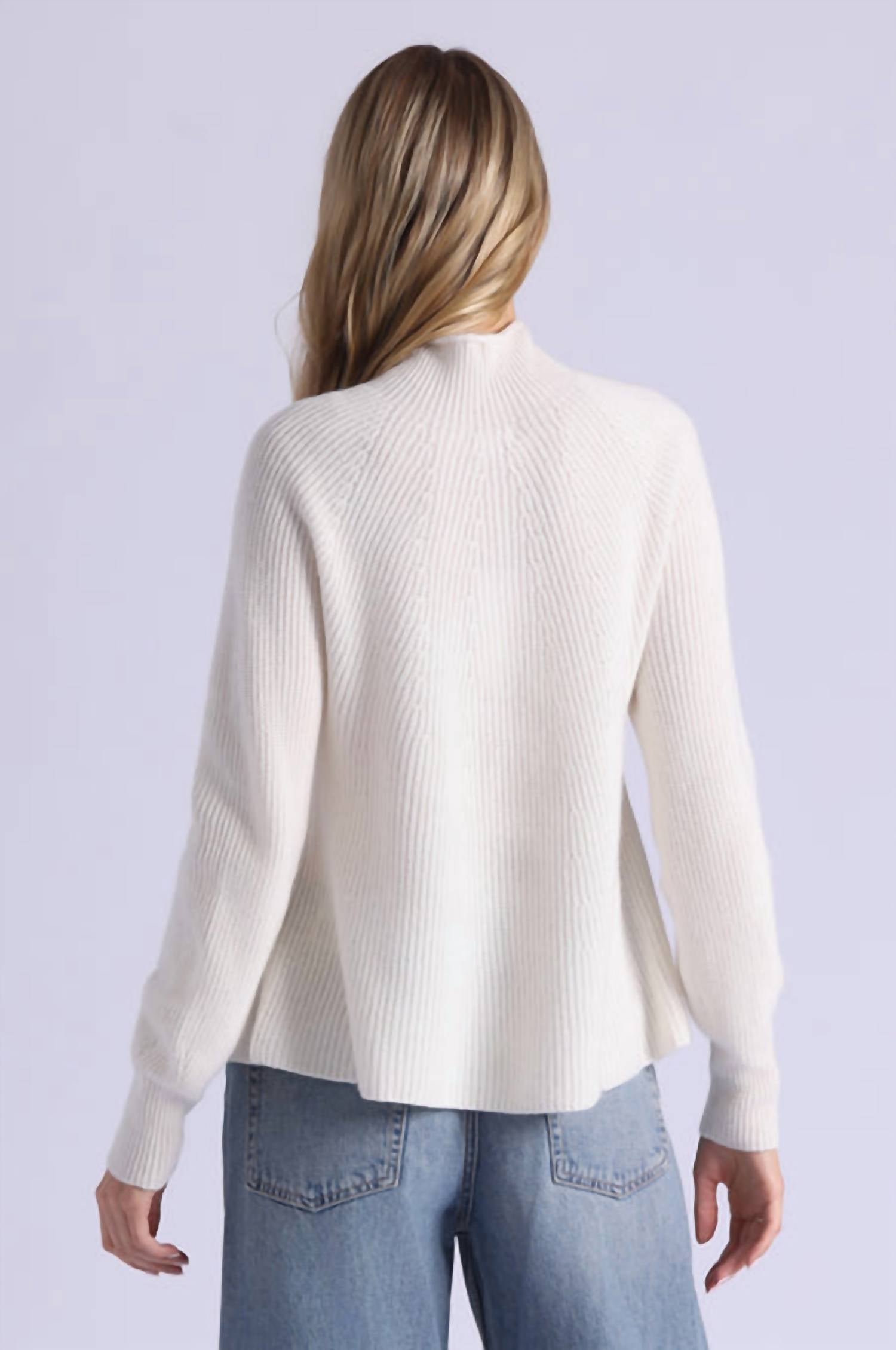 Minnie Rose - Luxe Cashmere Seamless Mock Neck Sweater