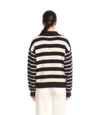 Karen Kane - Stripe Polo Sweater