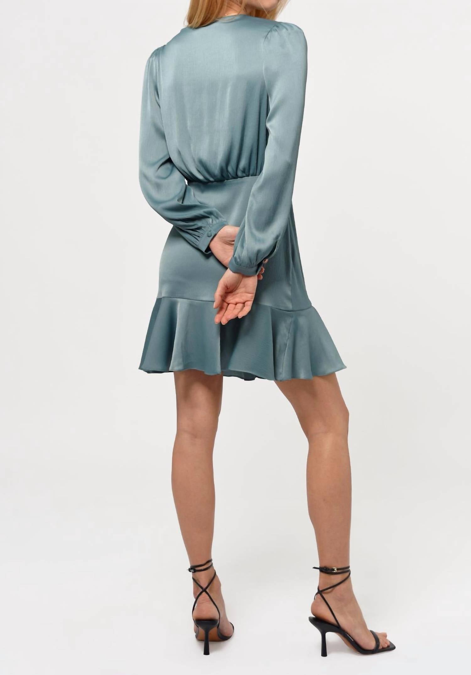 JOANNE RUCHED SATIN DRESS