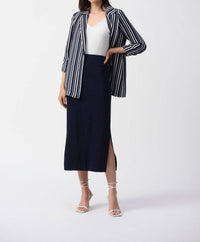 Joseph Ribkoff - Stripe Boxy Blazer Jacket