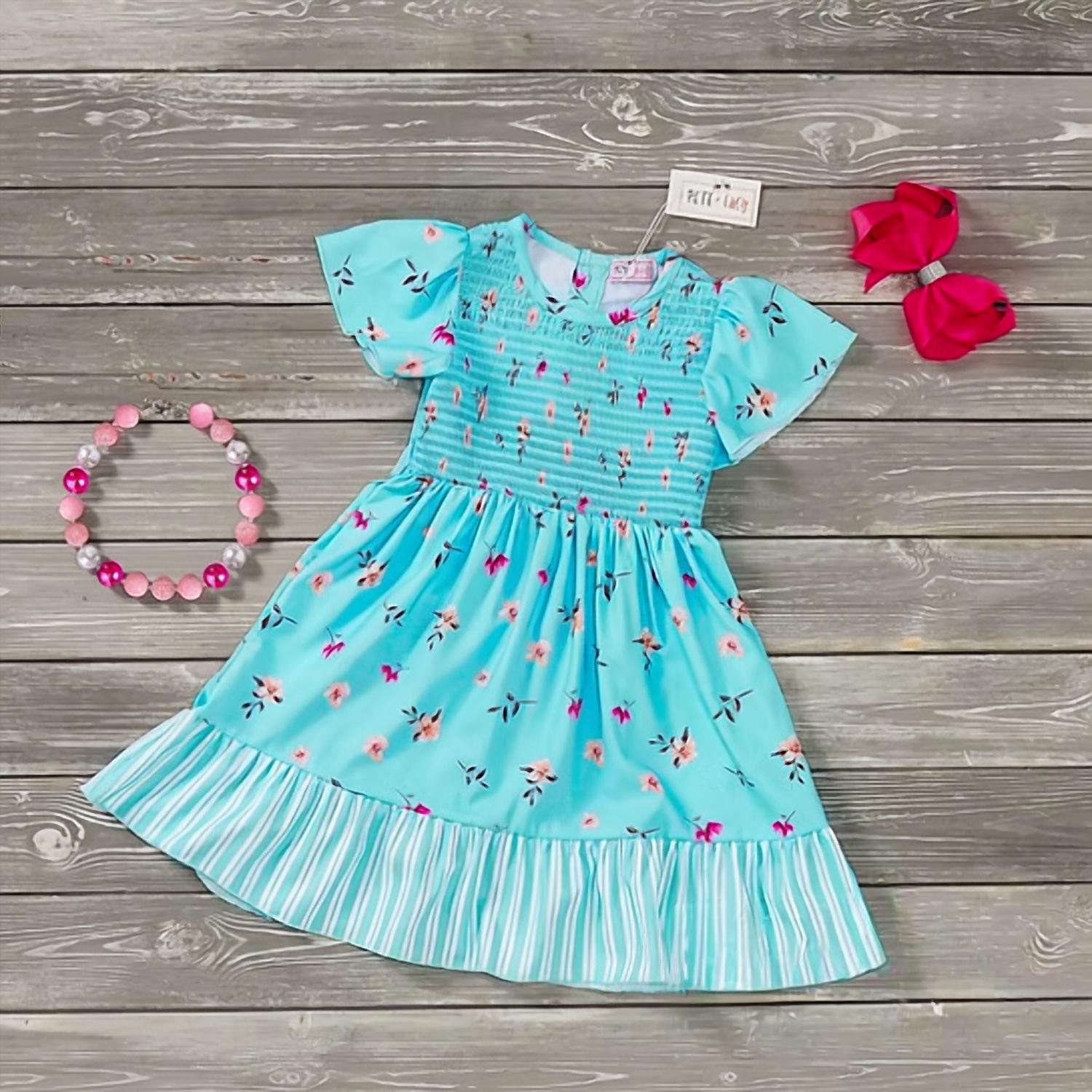 Pete + Lucy - Girls Romantic Floral Country Dress