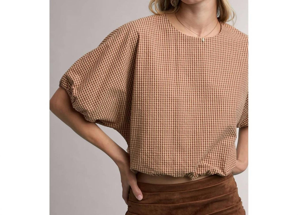 Wishlist - Gingham Dolman Sleeve Top