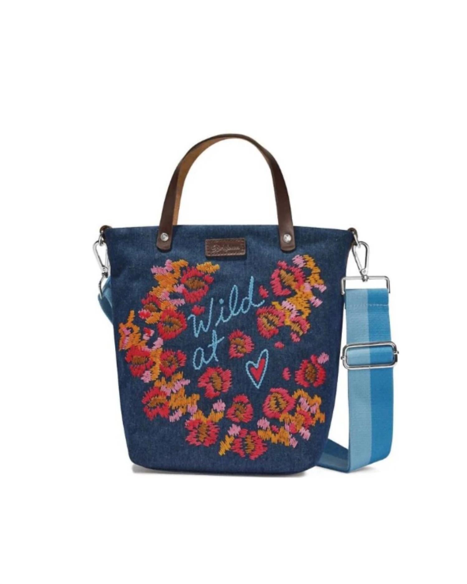 Brighton Women's Wild At Heart Tote in blue - women's bag