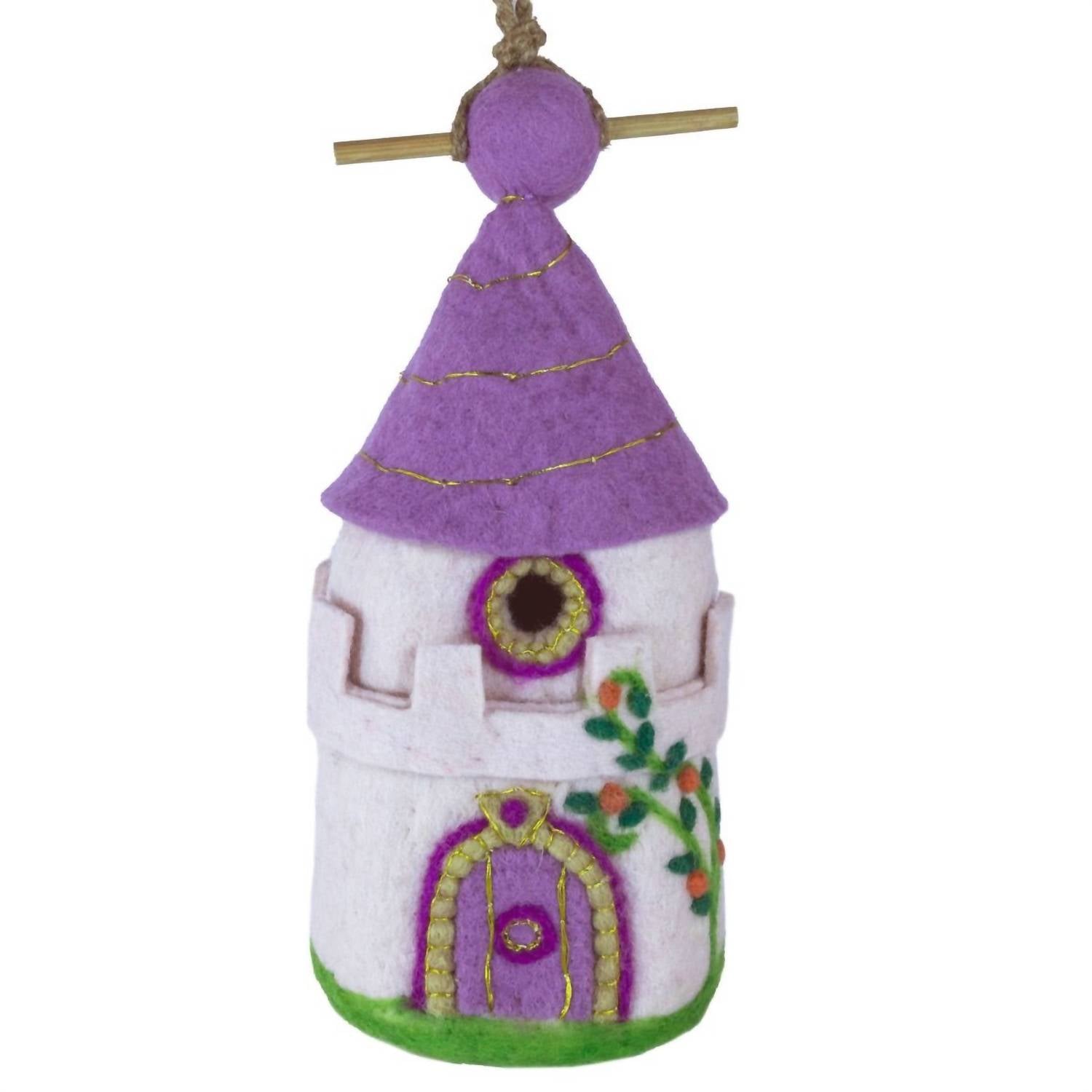 Dzi Handmade - Wild Woolies Birdhouse Fairy Castle