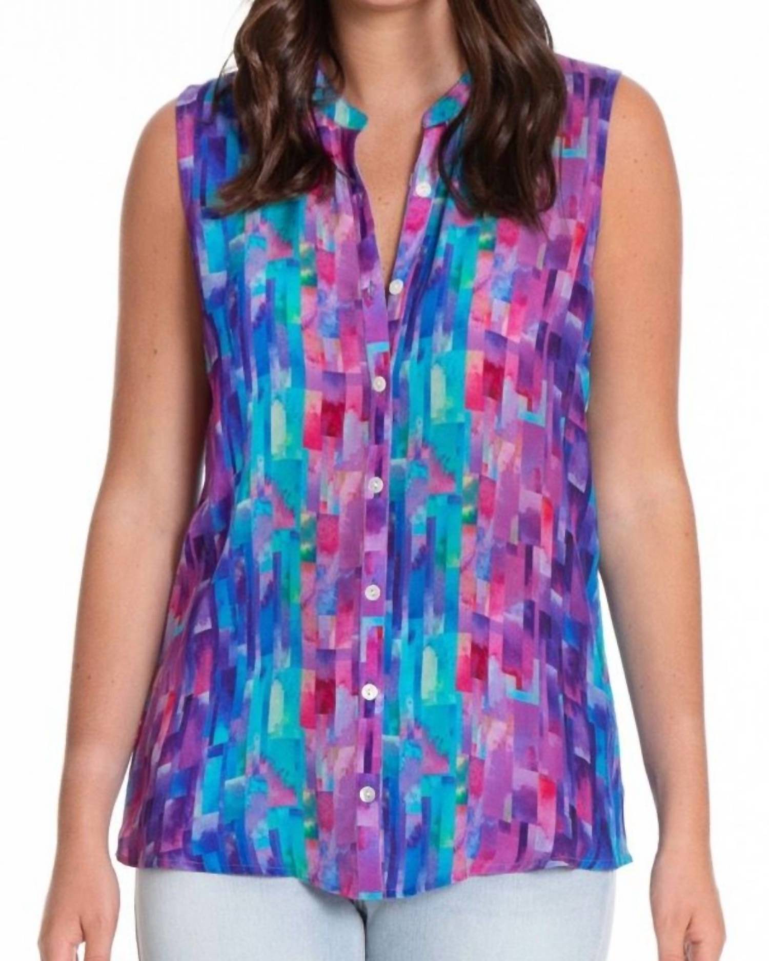 Apny - Button Up Tank Top