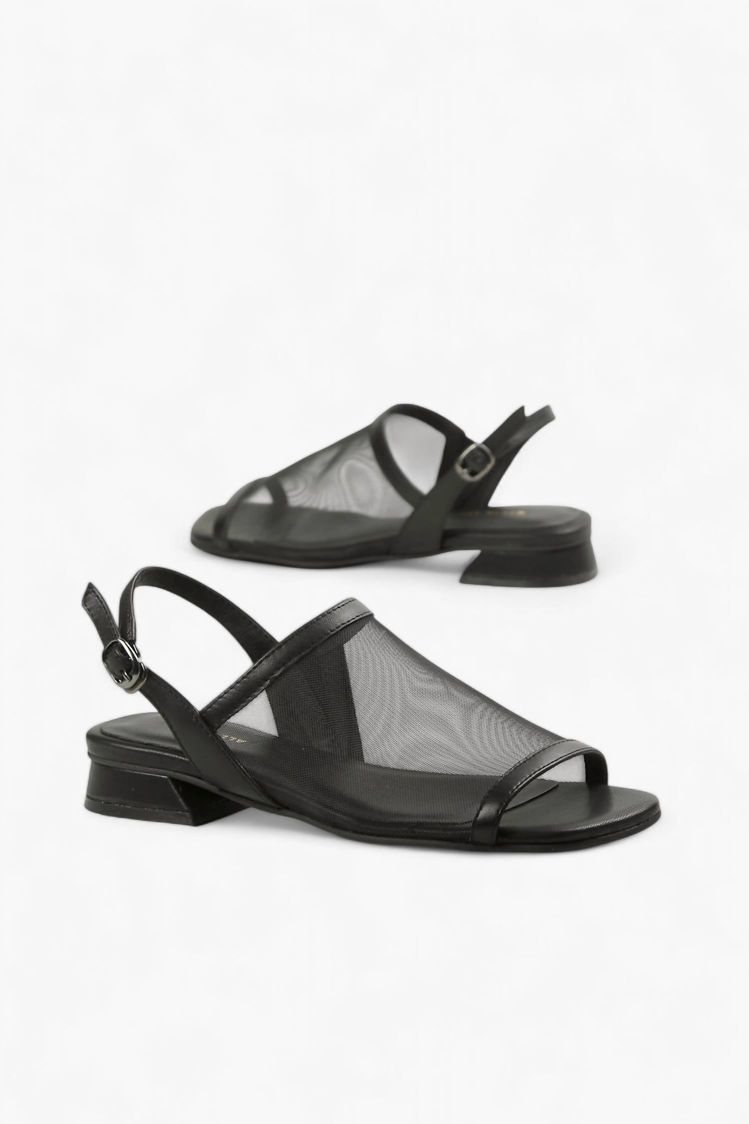 All Black - Women's Sheer Beauty Sandals
