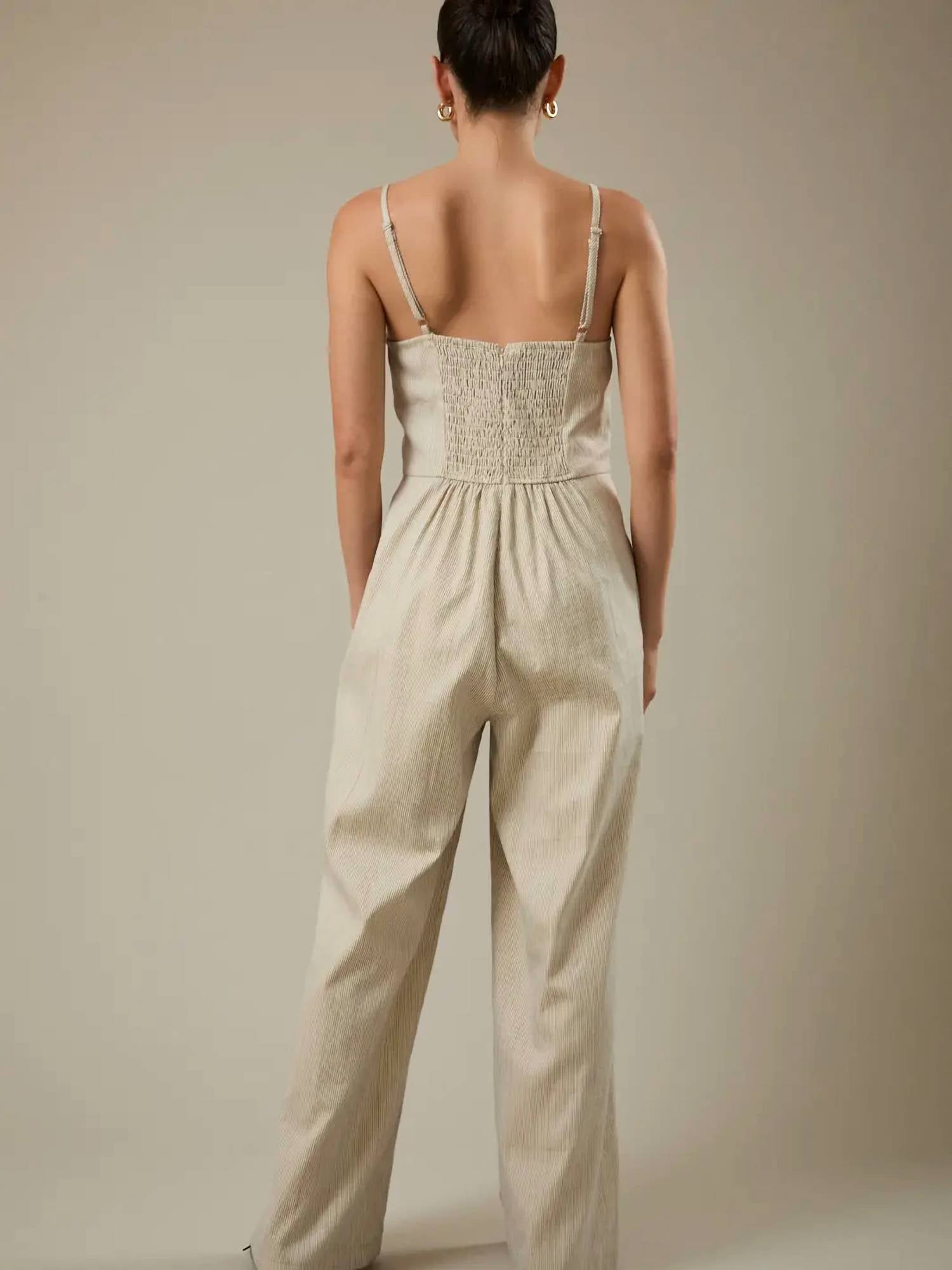 Le Lis - Demi Yarn Dye Stripe Jumpsuit