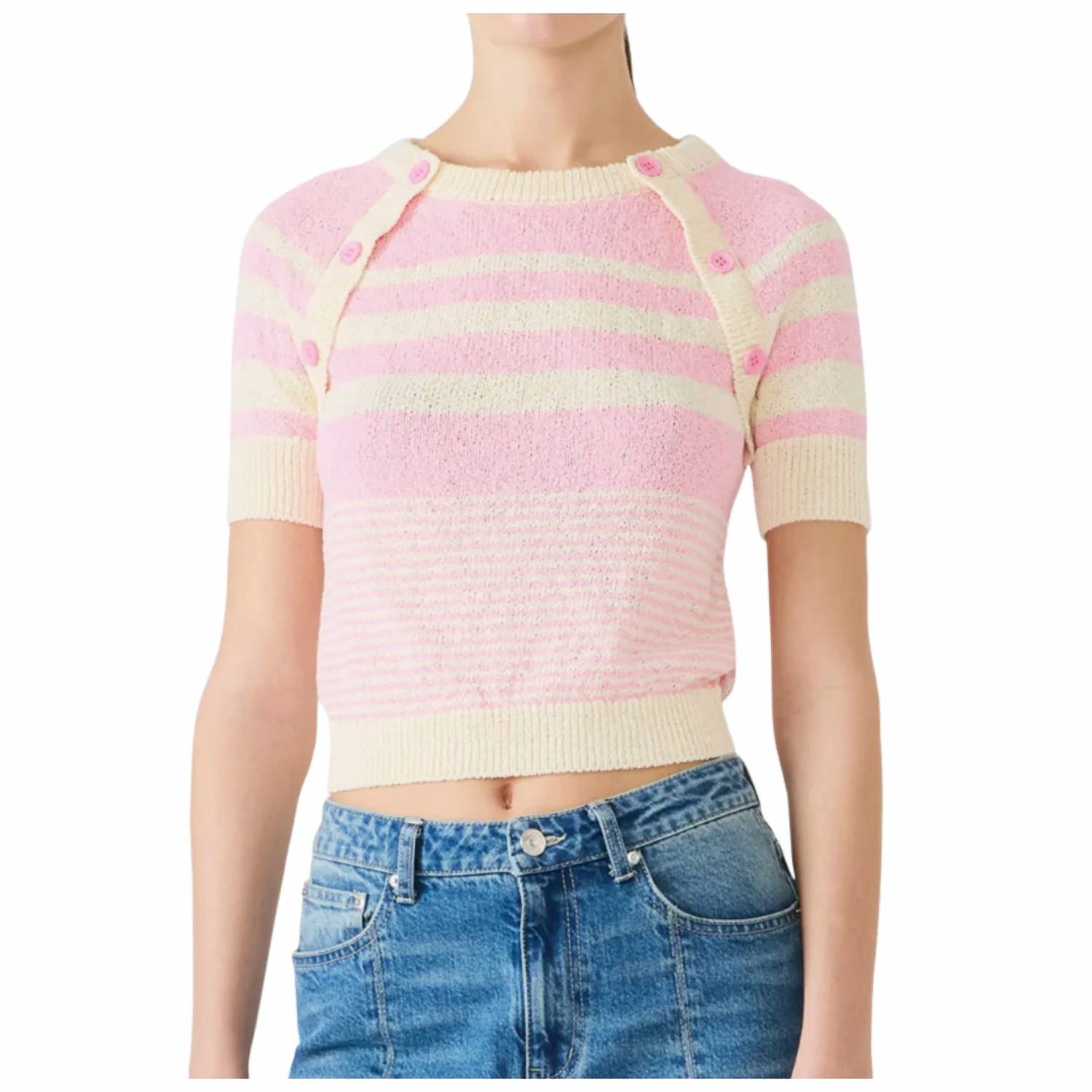 Steve Madden - RAYNA BUTTON DETAIL SWEATER