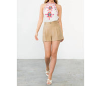 Thml - Halter Embroidered Top