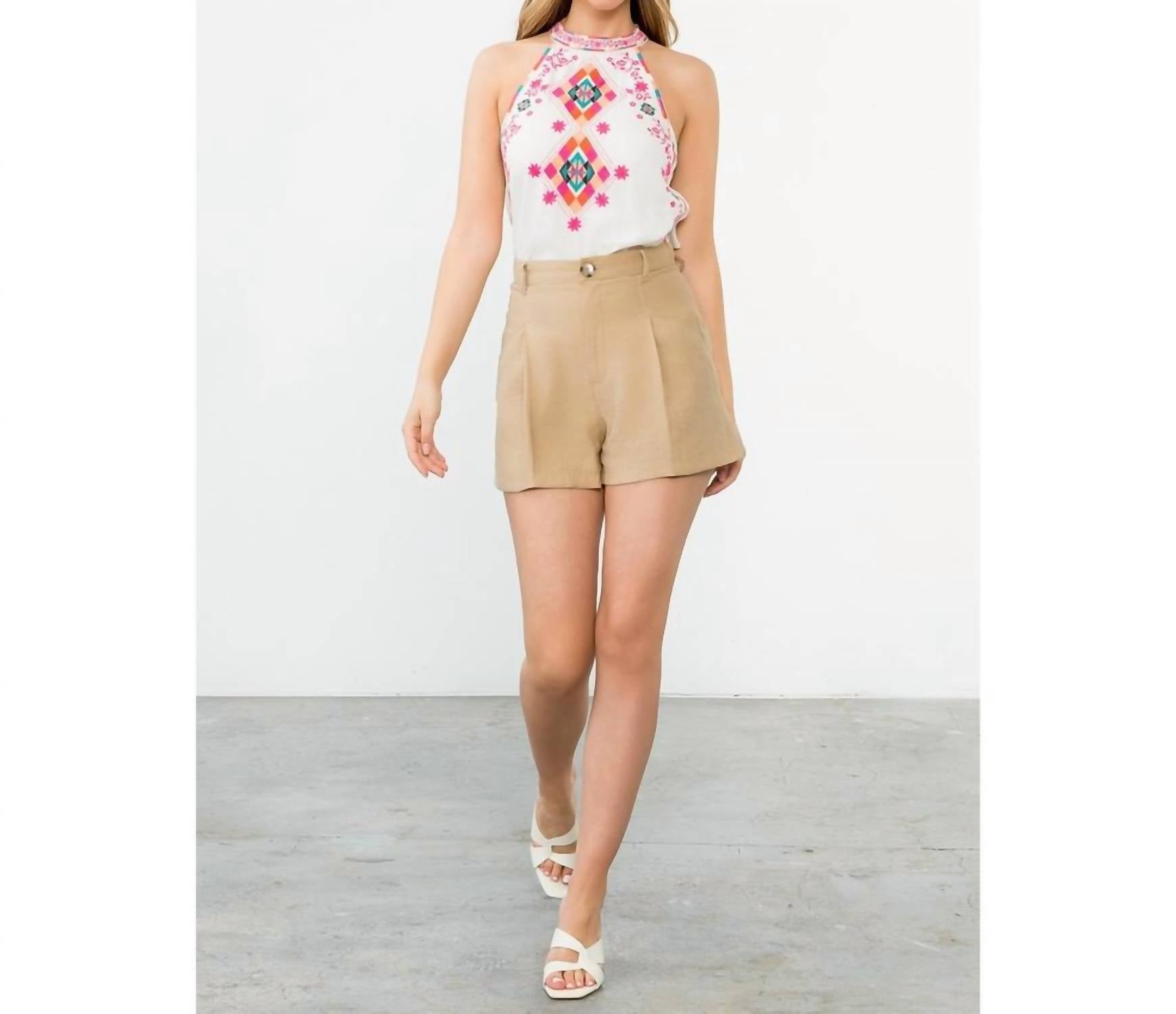 Thml - Halter Embroidered Top
