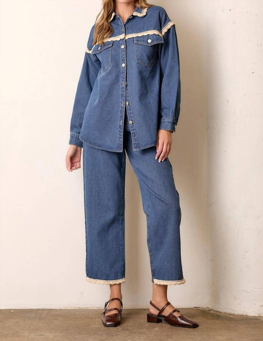 Polagram - Rosemary Wide Leg Ankle Jeans