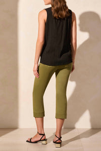 Tribal - Sleeveless Blouse With Button Placket
