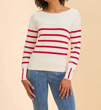 Fdj - Boat Neck Striped Sweater
