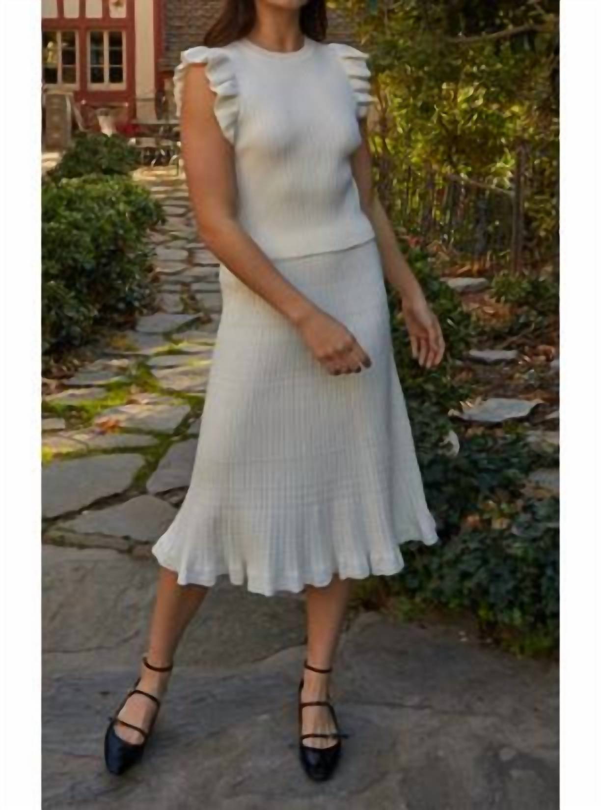 Lucy Paris - Gene Knit Midi Skirt
