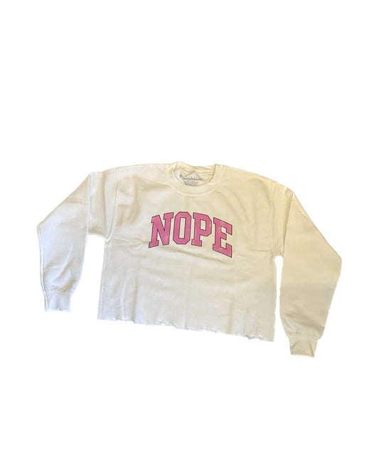 Kids Nope Crop Sweatshirt