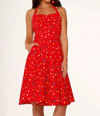 Orchid Bloom - Halter Swing Dress