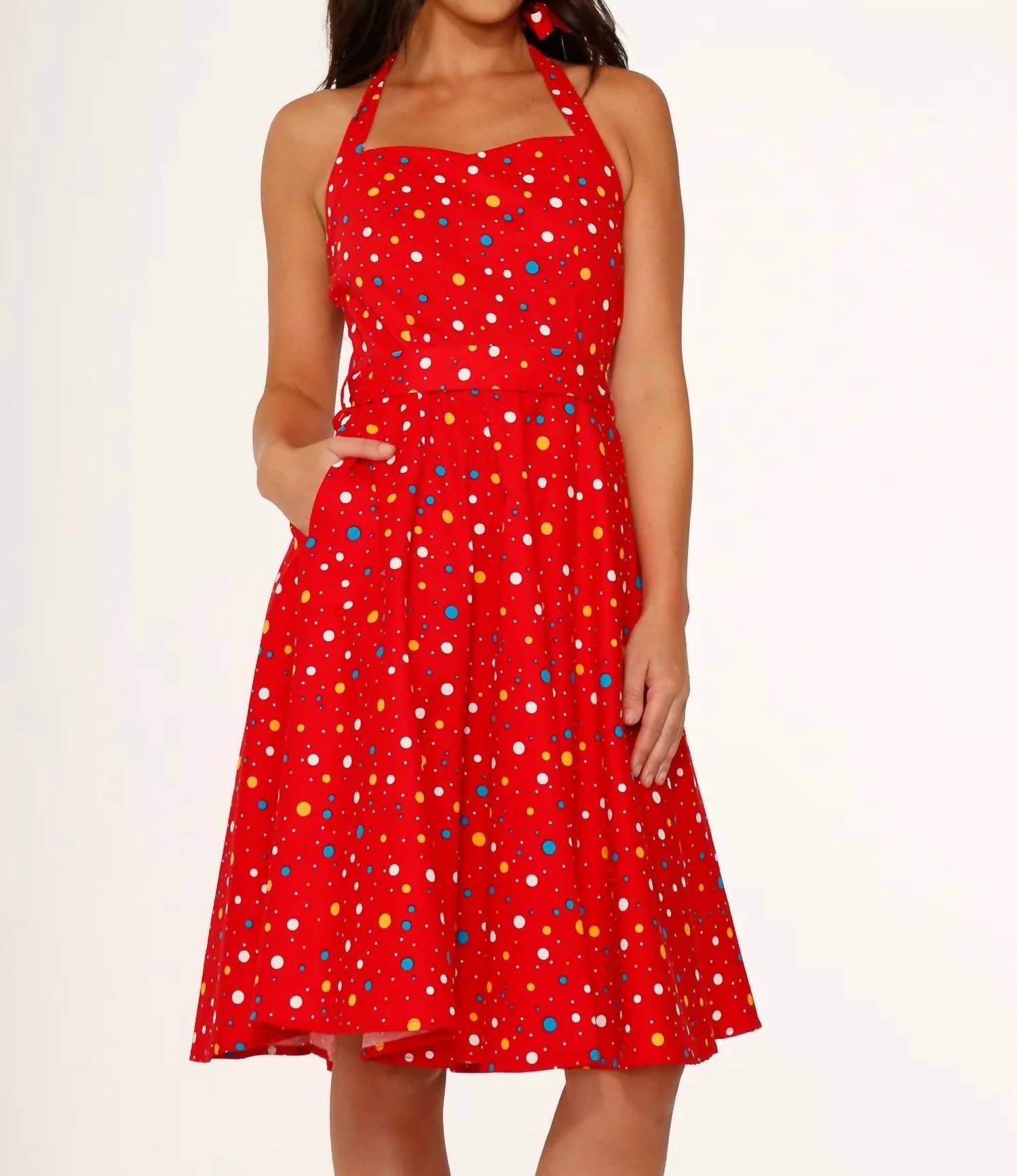 Orchid Bloom - Halter Swing Dress