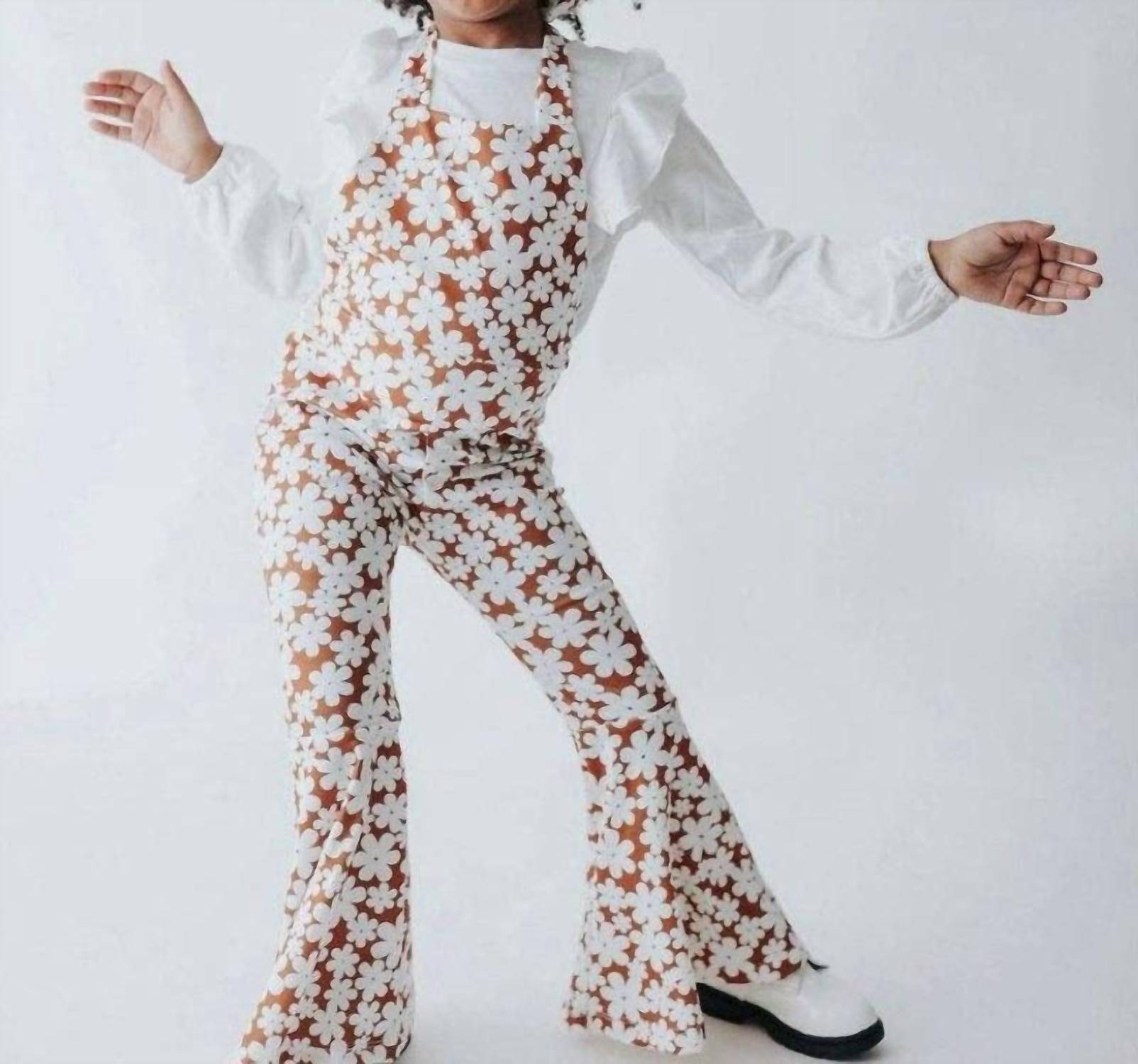 Bailey'S Blossoms - Andi Pleated Bell Bottom Jumpsuit