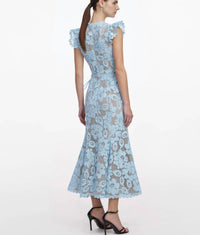 Self-Portrait - Crochet Lace Midi Dress