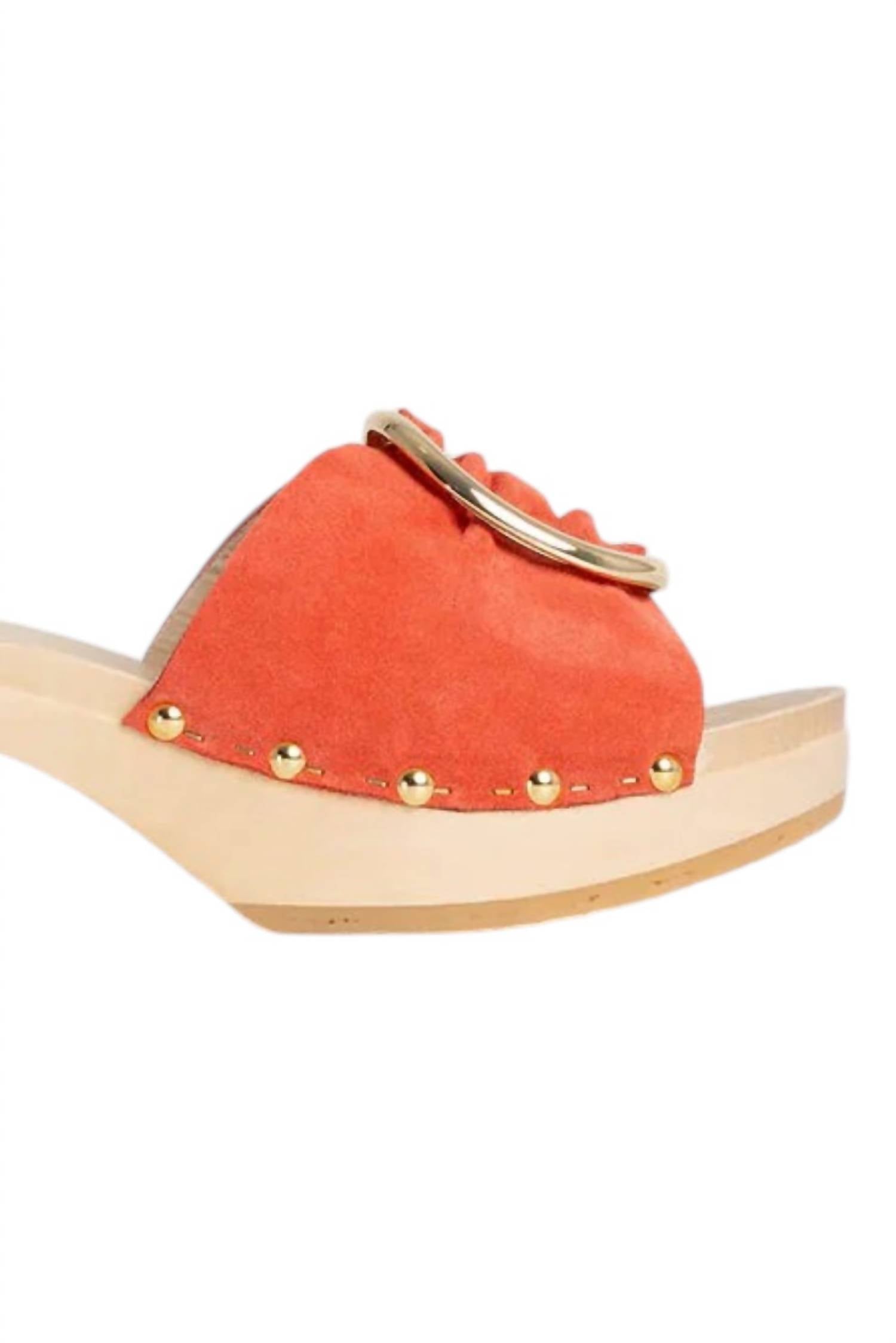 Sabot Youyou Women's Ycone Velvet Mules in croute de vachette - women's sandal - alternate view