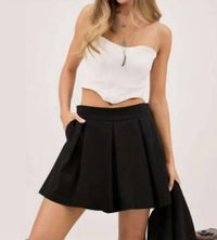Davi & Dani - Day Out Pleated Shorts With Pockets