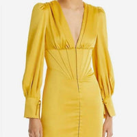 lavish alice CORSET DRESS in yellow 1 - women's dress - detail view