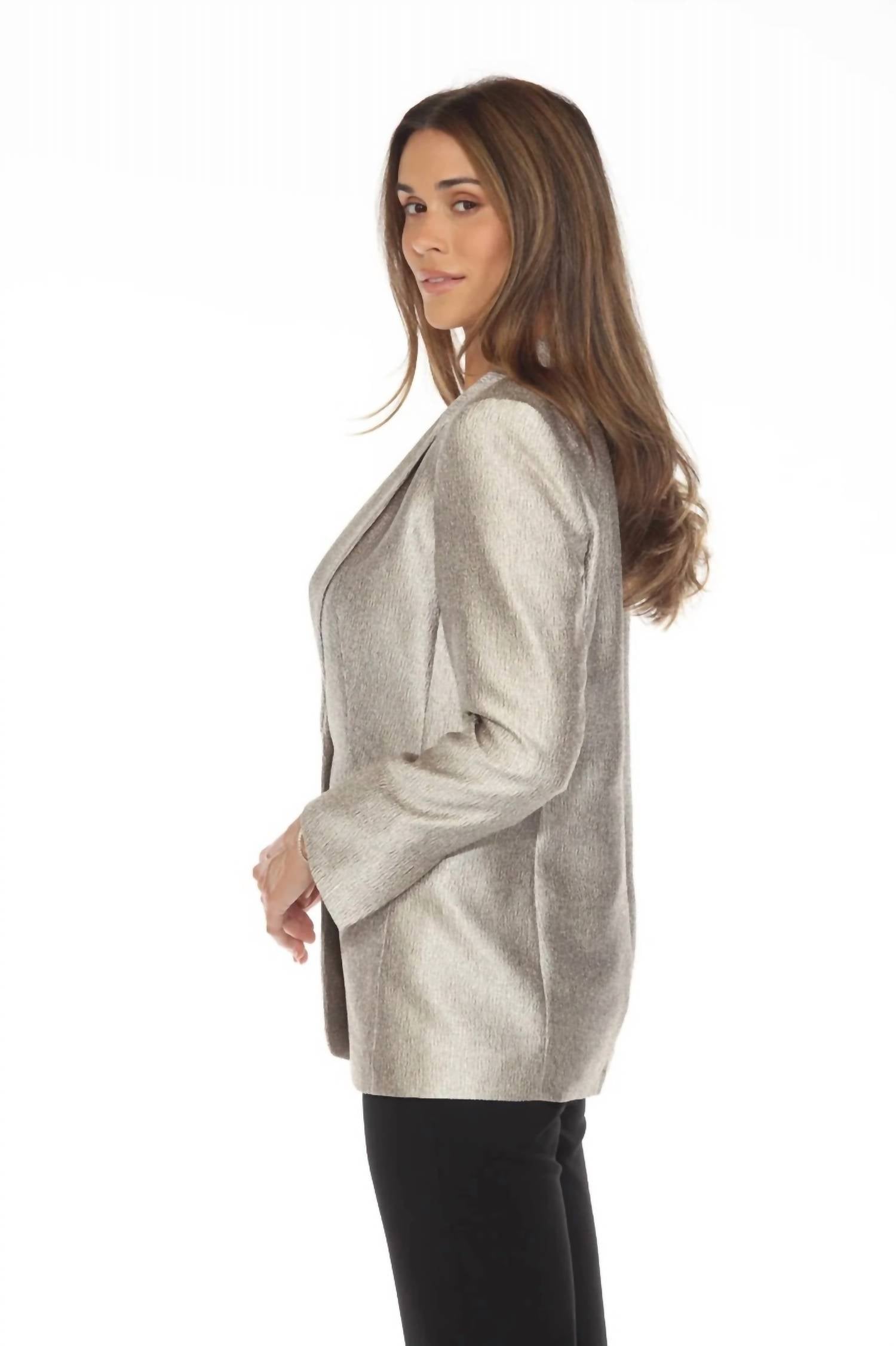Joseph Ribkoff One Button Split Cuff Blazer in gold - women's jacket - alternate view