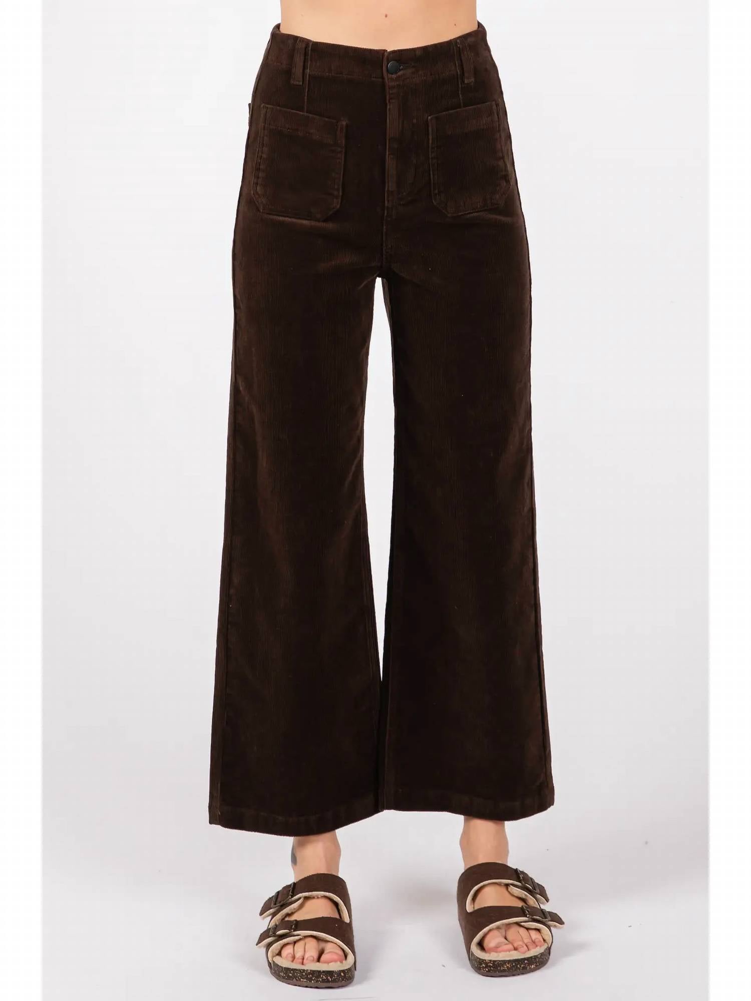 Letter To Juliet - Patch Pocket Corduroy Culottes