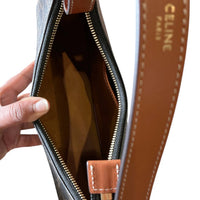 Celine - Women's Ava Triomphe Canvas Calfskin Shoulder Bag