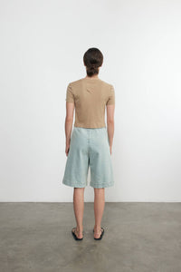Enza Costa - SUPIMA COTTON CROPPED PERFECT SHORT SLEEVE TEE