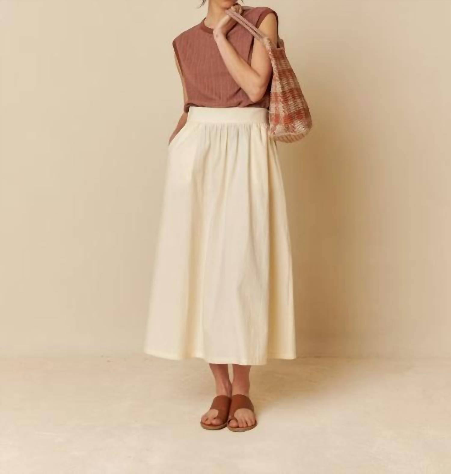 Indi & Cold - Poplin Midi Skirt