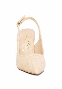 Rag Company - Women's Macha Croctexture Sling Back Heels
