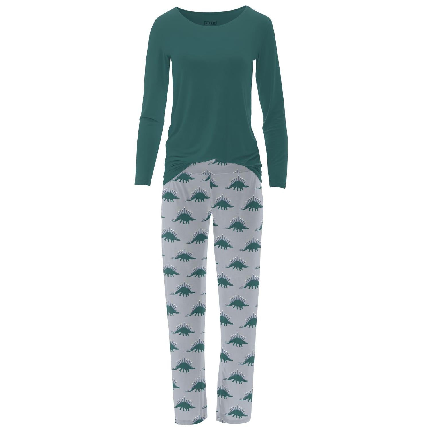 Kickee - Women's Loosey Goosey Tee And Pajama Pants Set