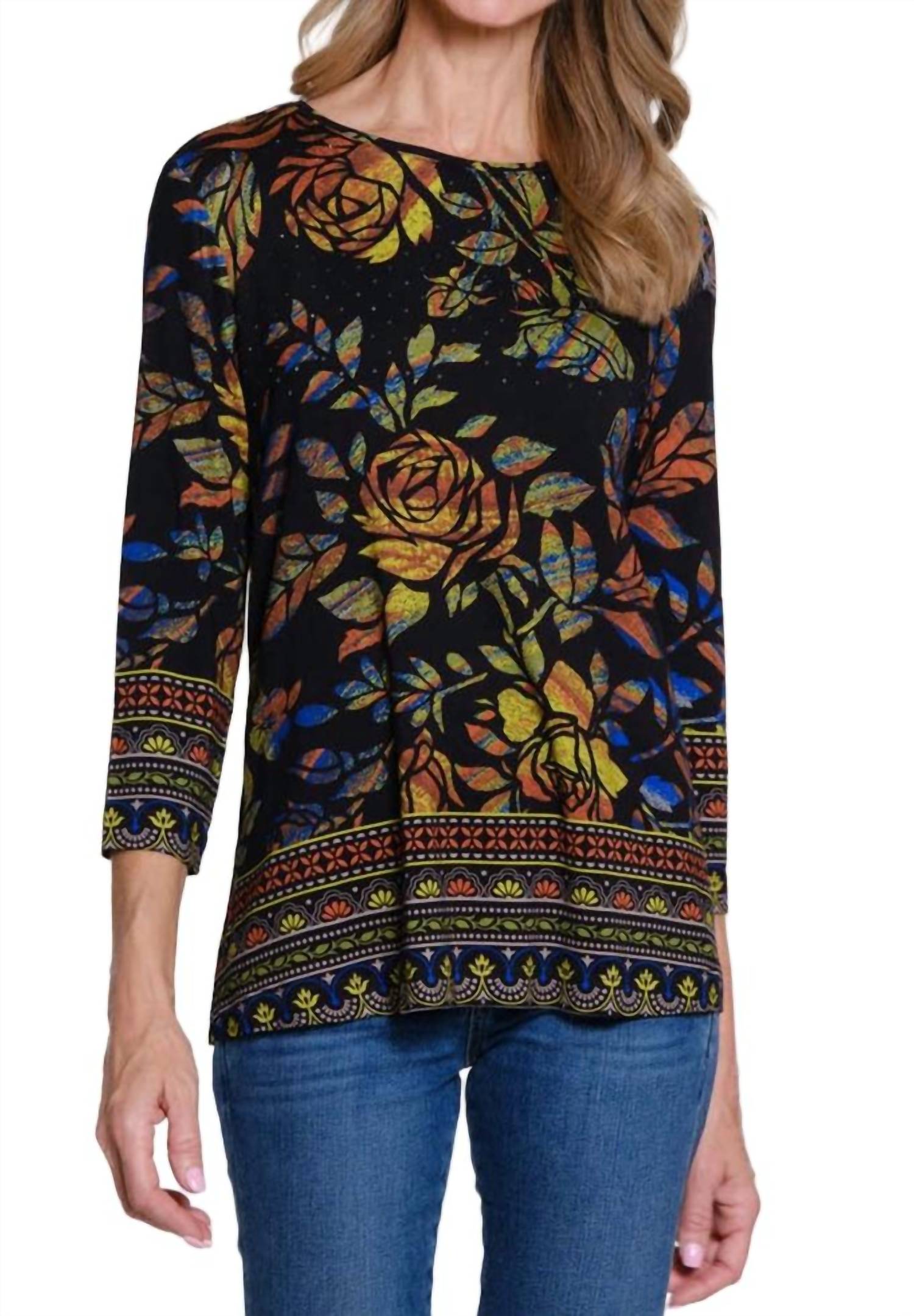Multiples - Scoopneck Embellished Top