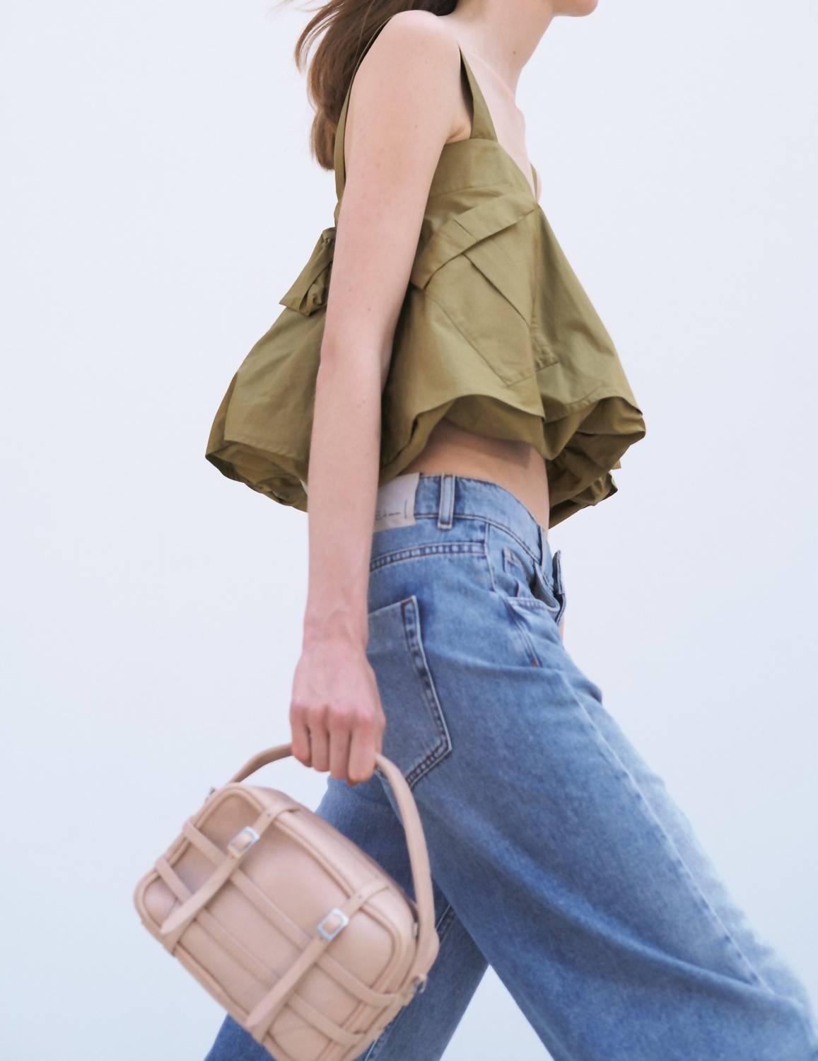 Tela - Light Wash Denim Barrel Pant