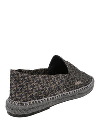 Brioni Men's Slip-on Patterned Espadrilles in midnight blue beige - men's sneaker - alternate view
