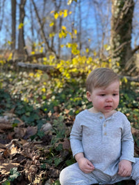 Me & Henry - Boy's Mason Ribbed Romper