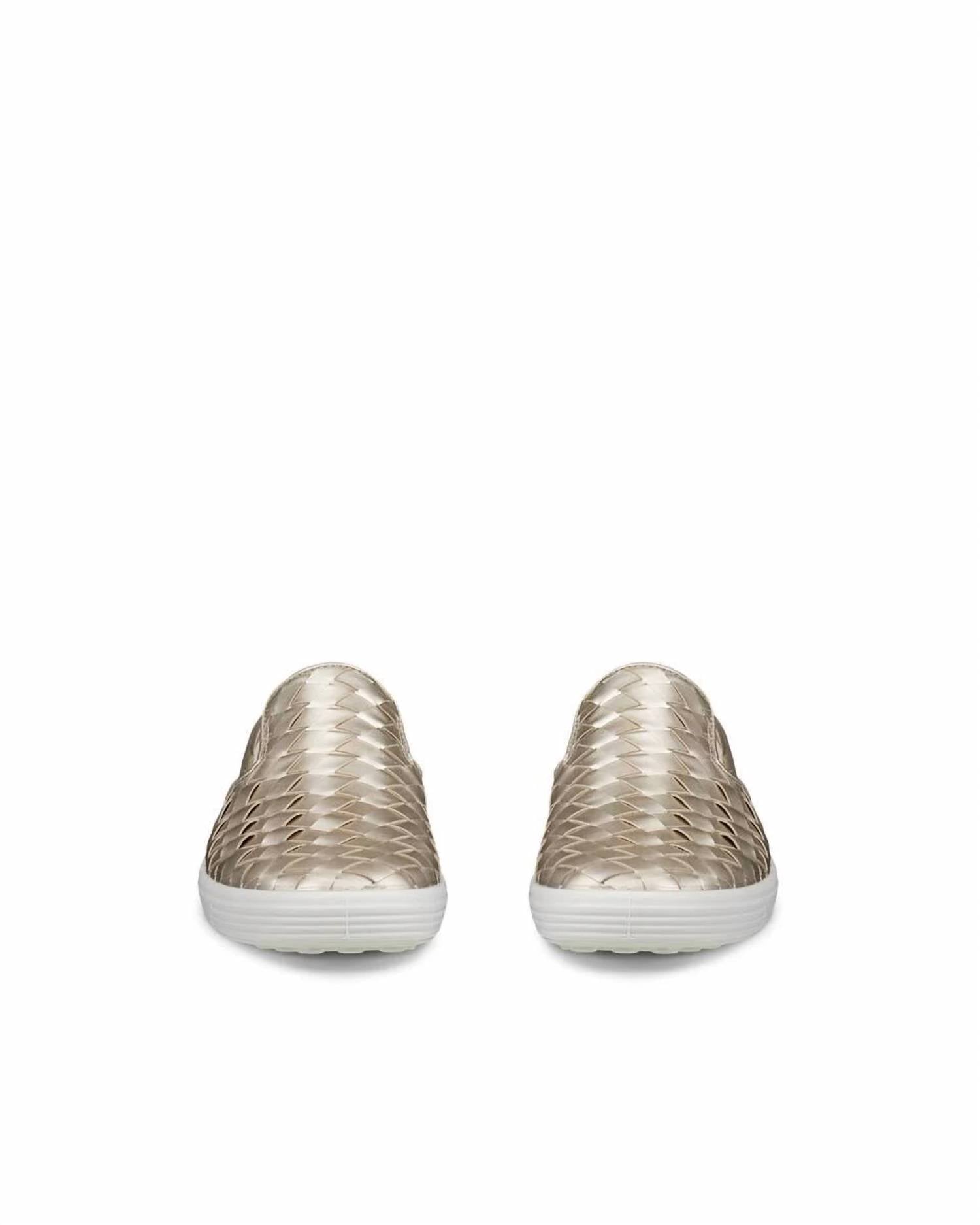 ECCO Women's Soft Shoes in pure white gold - women's flats - alternate view