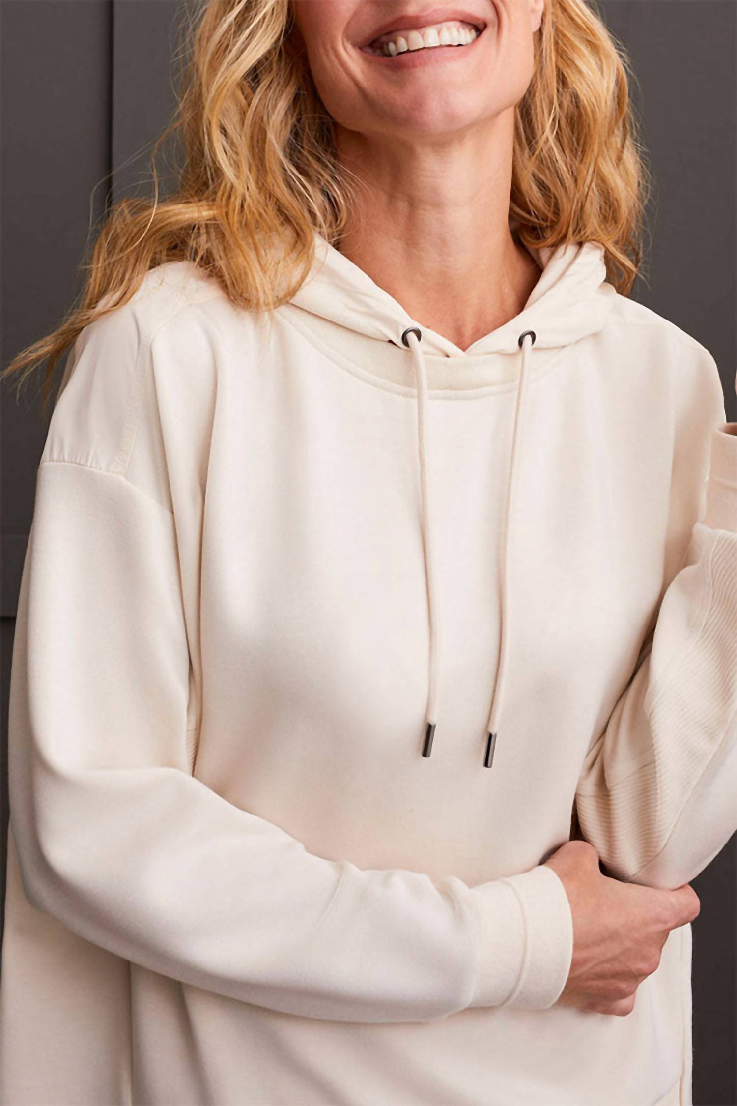 Tribal - Layered Jersey Top With Hood