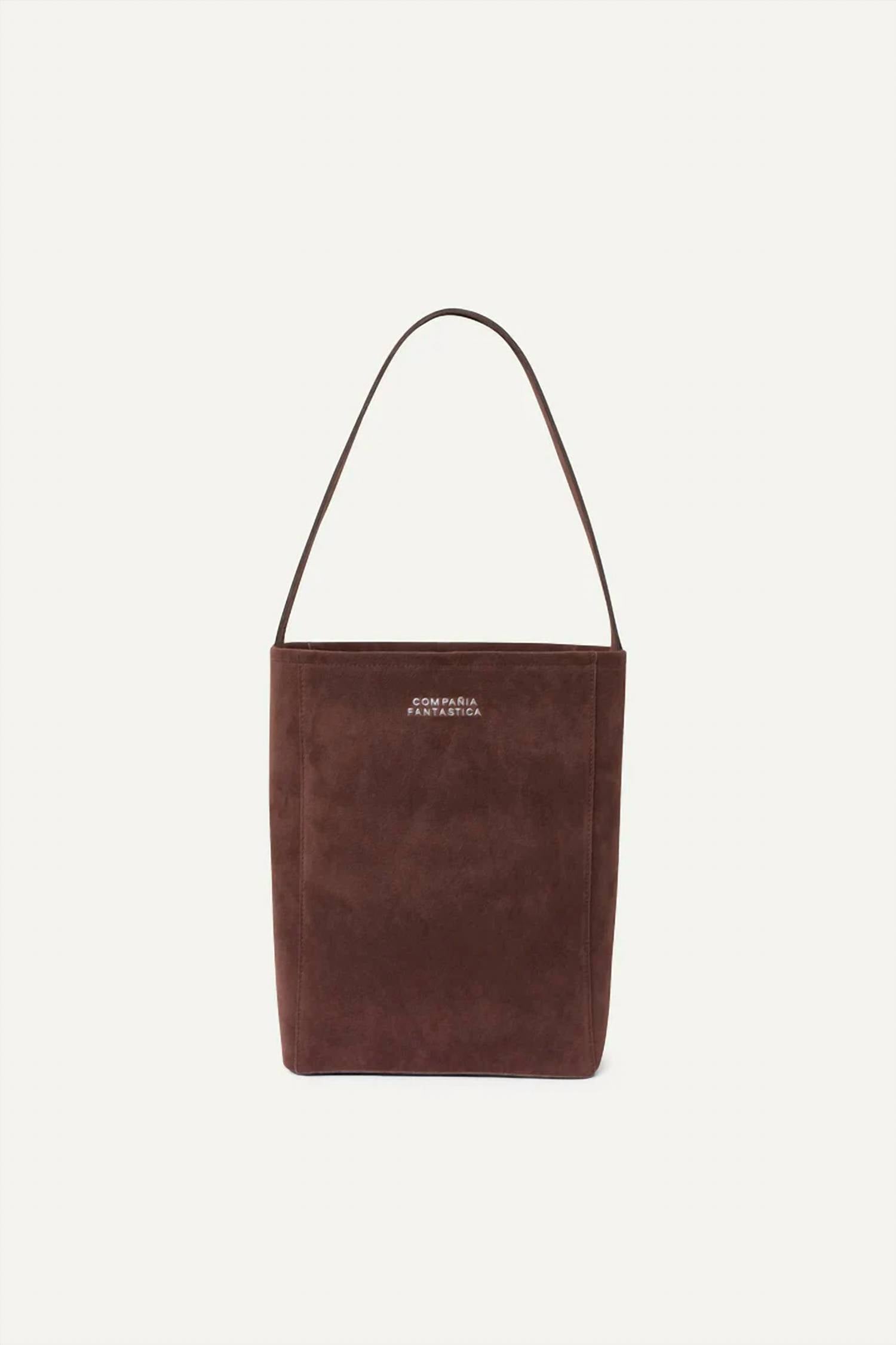 Compania Fantastica - Women's Suede Bucket Shoulder Bag