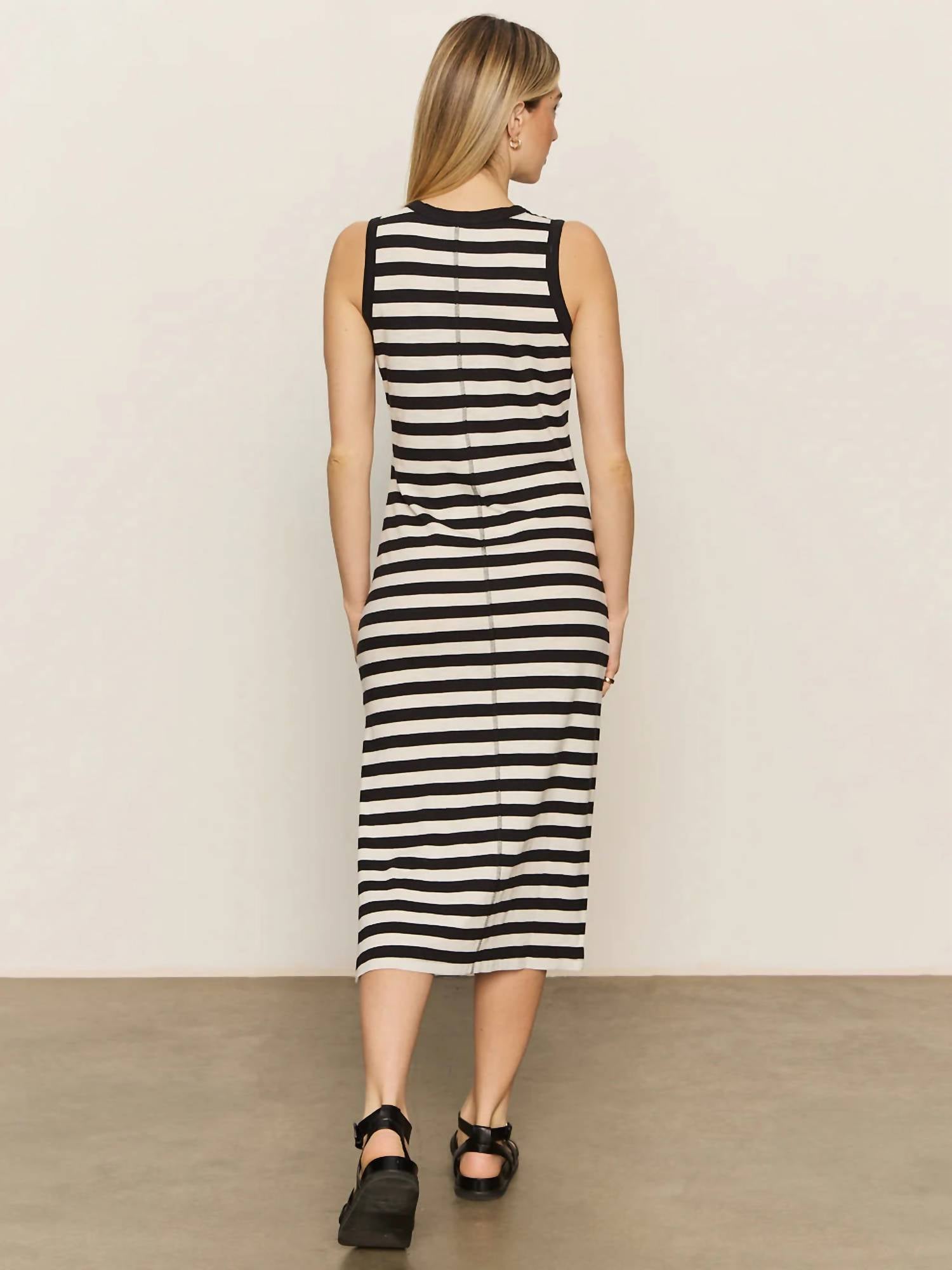 Sanctuary - Bold Stripe With Contrast Trim Midi Dress