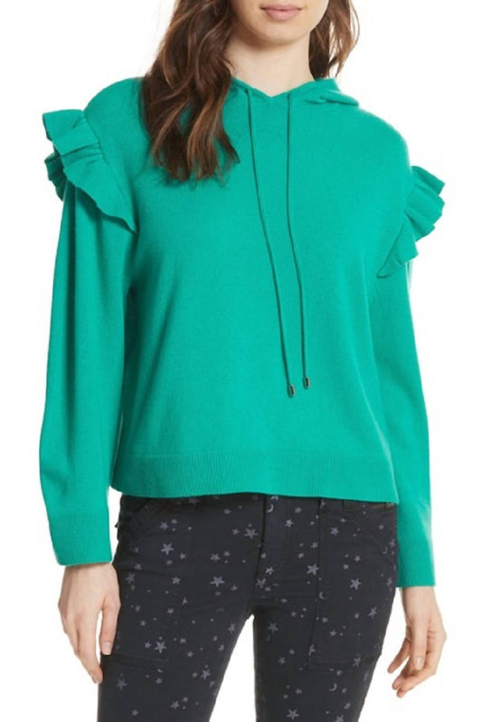 Joie - Cashmere & Wool Ruffle Hooded Sweater