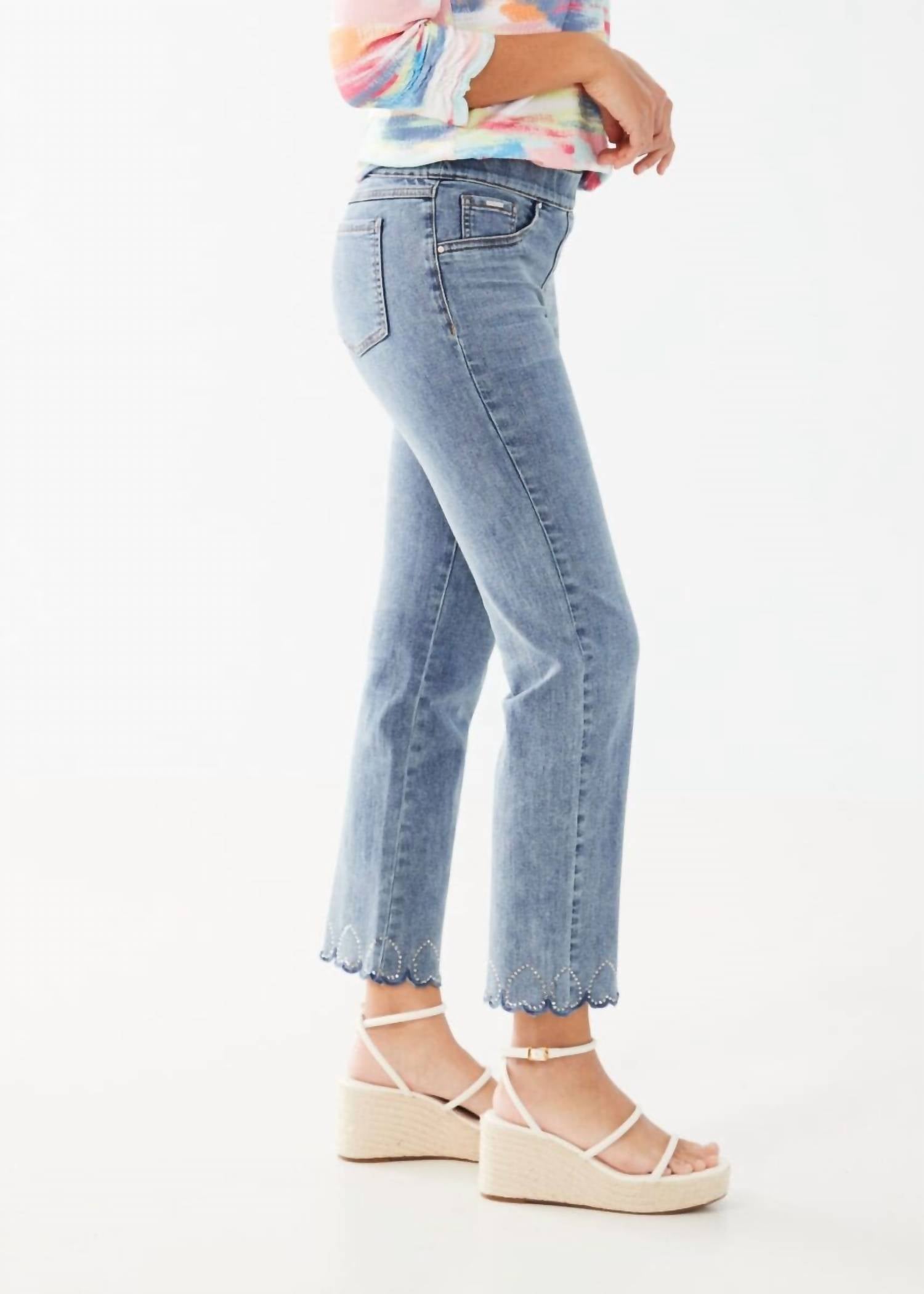 Fdj - Pari Pull-on Straight Ankle Jeans