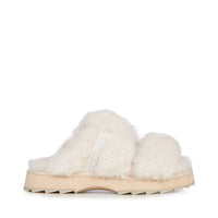 EMU Australia Women's Wobbecong Sheepskin Slides in natural - women's shoe - detail view