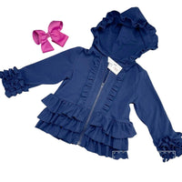 Pete + Lucy - Girls Ruffle Hoodies